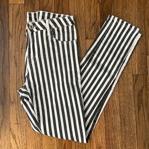Ruby and Jenna Black and White Striped Jeans